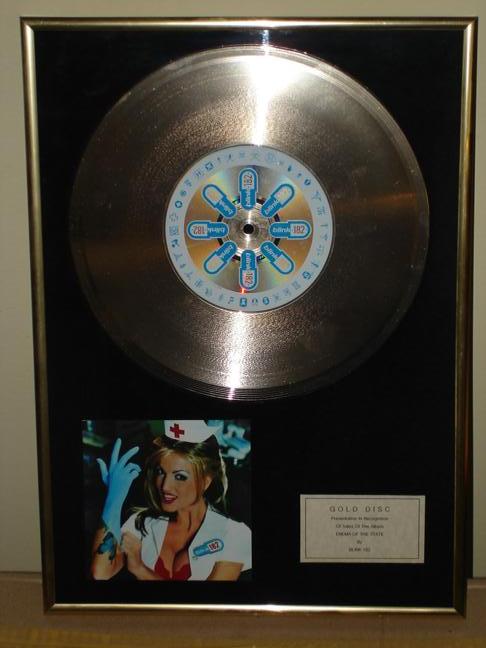 BLINK 182 Enema Of The State CD Gold Disc Frame Vinyl